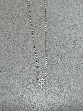 Sterling Silver Palm Tree Pendant Necklace